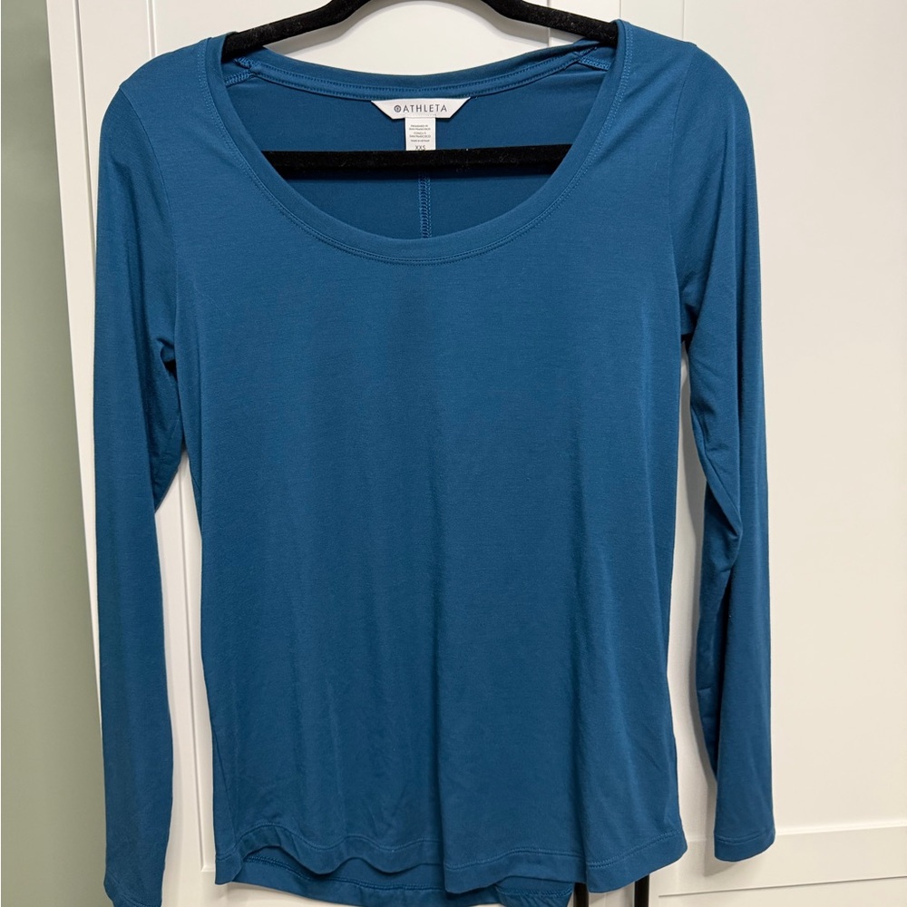 Athleta Teal Long Sleeve Women's Top